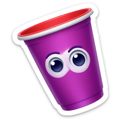 Red solo cup with purple liquid  sticker