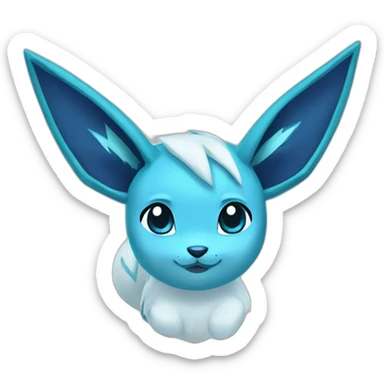 Glaceon Pokemon ears sticker