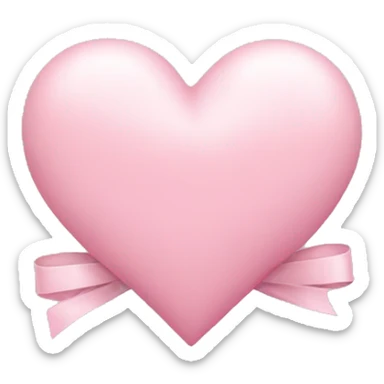 light pink heart with a bow sticker