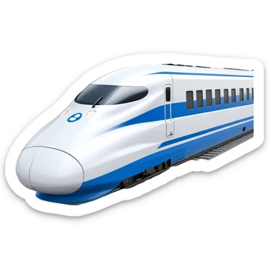 High-Speed Train (Shinkansen) - JR East (Model Year: 2021) (Iconic colour: White with blue) sticker