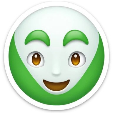 An emoji that says TRUE in white color with an all green background sticker