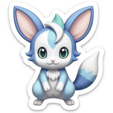 Meowstic-Meloetta/Minccino-Delcatty-Pachirisu-fusion sticker