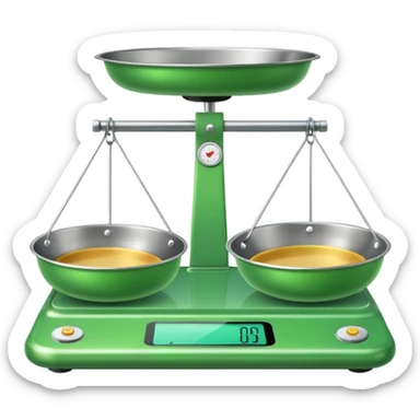modern Scales with Green Pans, sticker