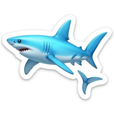small glowing shark sticker