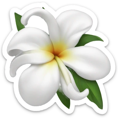 Make me a white tropical flower emoji sticker