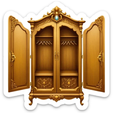 the lady who was turned into a wardrobe by magic, a character from the fairy tale Beauty and the Beast sticker