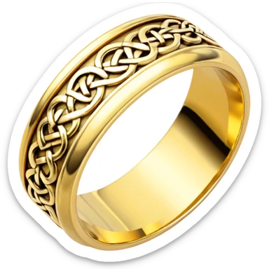 celtic gold ring sticker