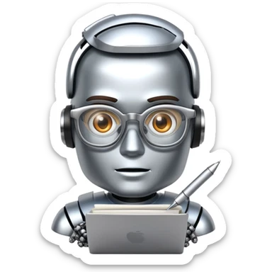 BOT writer glasses sticker