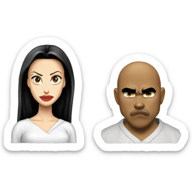 angelina jolie versus sangoku sticker