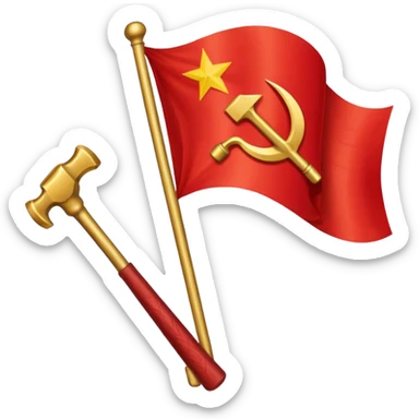 Communist-flag sticker