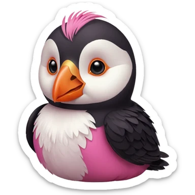 pink puffin 😤😤 sticker
