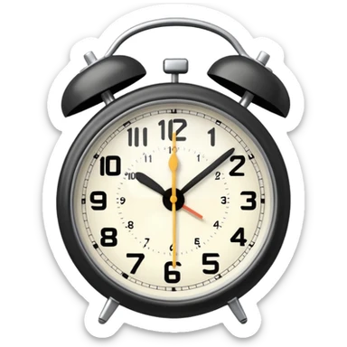 alarm oclock aesthetic and ios.18.1 and to show six in the morning sticker