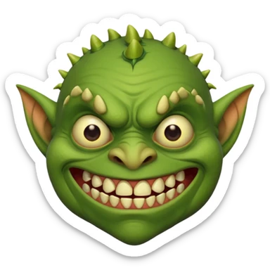 Ugly goblin  sticker