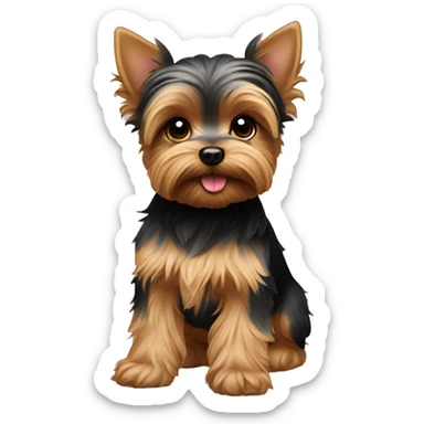 Yorkie puppy sticker
