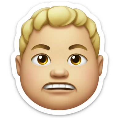 Fat angry baby sticker