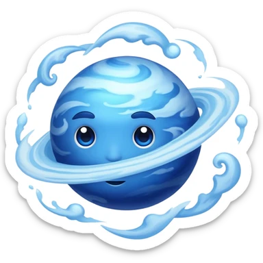 blue planet Neptune sticker