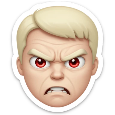 Angy humen  also looking sad whail also looking super mad sticker