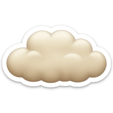 beige cloud sticker