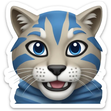blue wildcat for school homecoming  sticker