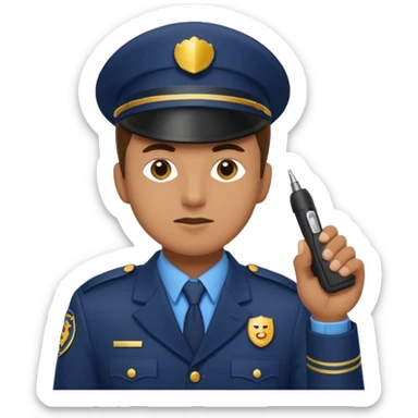 ticket inspector with puncher sticker