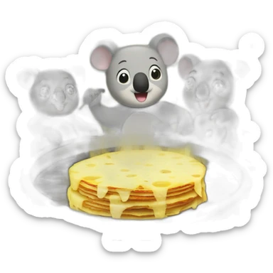 Raclette party with koala happy sticker