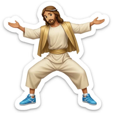 Jesus Breakdancing sticker