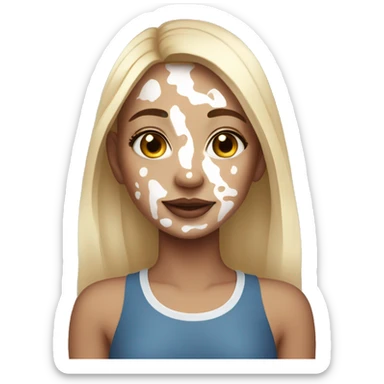 girl with vitiligo sticker