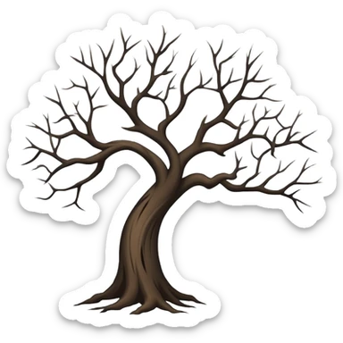 Bare tree without leaves sticker