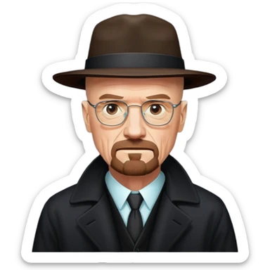 Walter white in coat  sticker