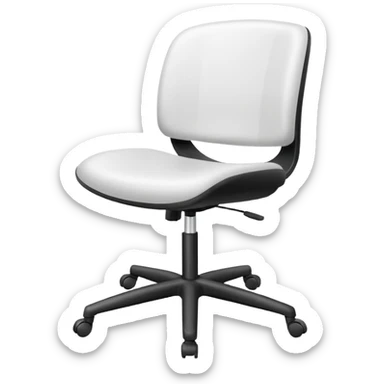 Egronomic white chair sketch sticker