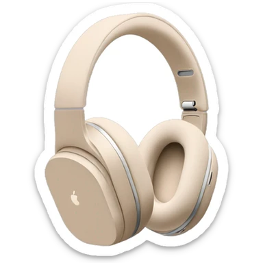 Beige Apple AirPods Max headphones sticker
