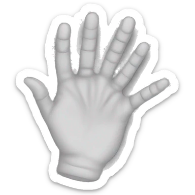 a hand like this ✋ but the ring finger and the tumb is together sticker