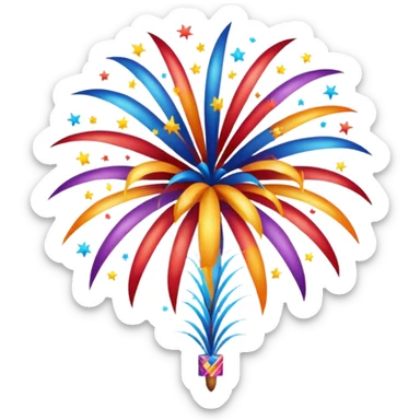 Fireworks new years sticker