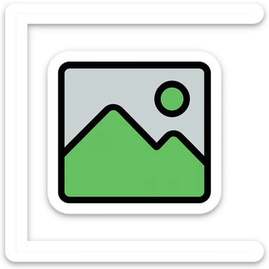 minimal image placeholder emoji with green and gray color accent, icon style sticker