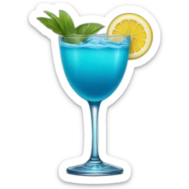 blue lagoon cocktail sticker