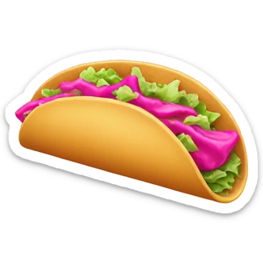 Hot pink taco sticker