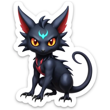 Shiny Epic Badass Gothic Noibat-Salandit-Litten-Hybrid sticker