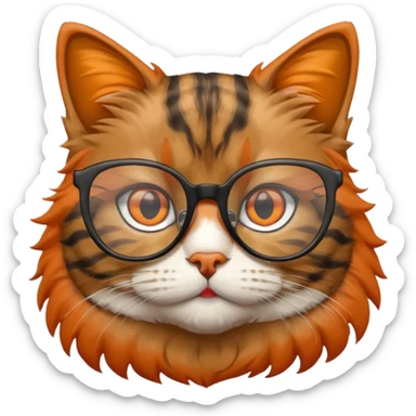 кот в очках sticker