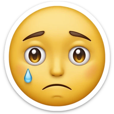 Create a Sad reaction emoji for a new social media app sticker