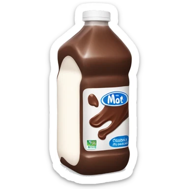 a gallon of chocolate milk sticker
