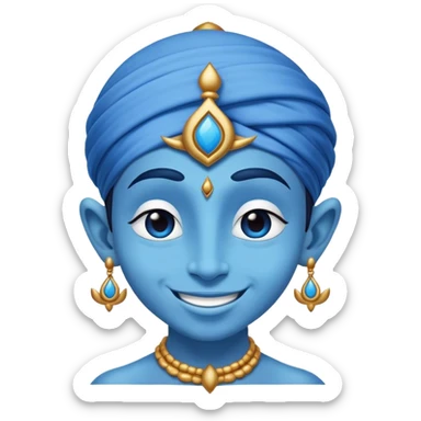 blue genie happy sticker