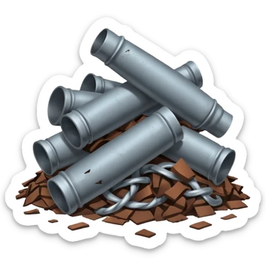 metal debris from the plane sticker