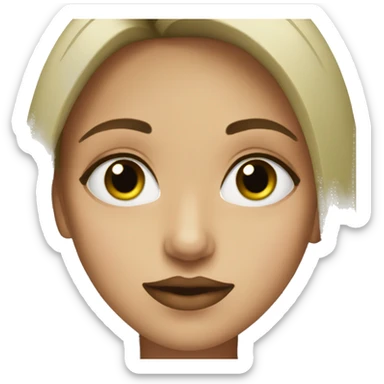 girl green eyes brown lips sticker