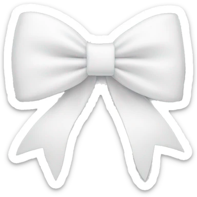 White bow on white bow sticker