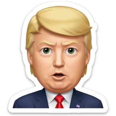 Donald Trump speaking at a rally sticker