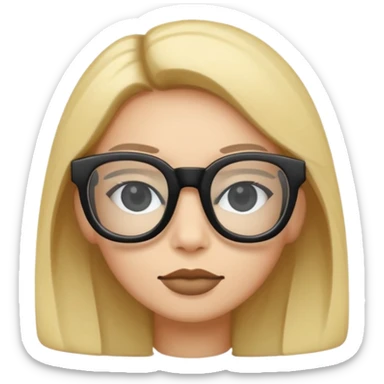 black glasses sticker