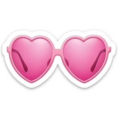 pink heart shaped sunglasses  sticker