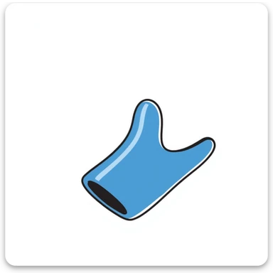 Hand-drawn simple blue VO2 max mouthpiece for exercise testing sticker