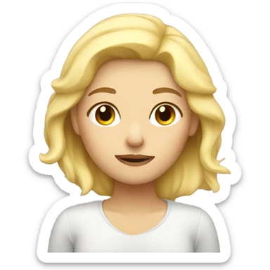 blonde sleepy girl  sticker