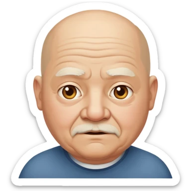 bald old guy with fat belly sticker